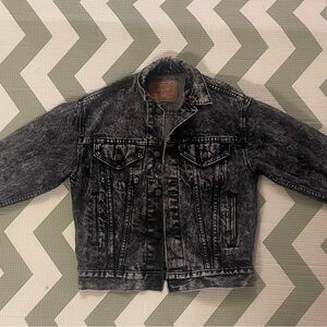 Sold! Vintage Levi Black acid wash Denim Jacket